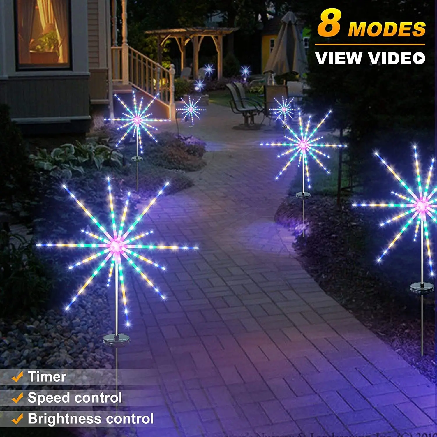 Solar Garden Light Outdoor Waterproof Landscape LED Lawn Lamps Firework String Light Garland Fairy Lights For Holiday Decor led outdoor solar lamp string lights fairy light holiday christmas party led garland solar garden lamps waterproof wedding decor