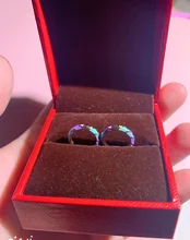 SILVERHOO-pendientes de aro de plata 925 para mujer, aretes de arcoíris en forma redonda, joyería fina, regalos de San Valentín 2021