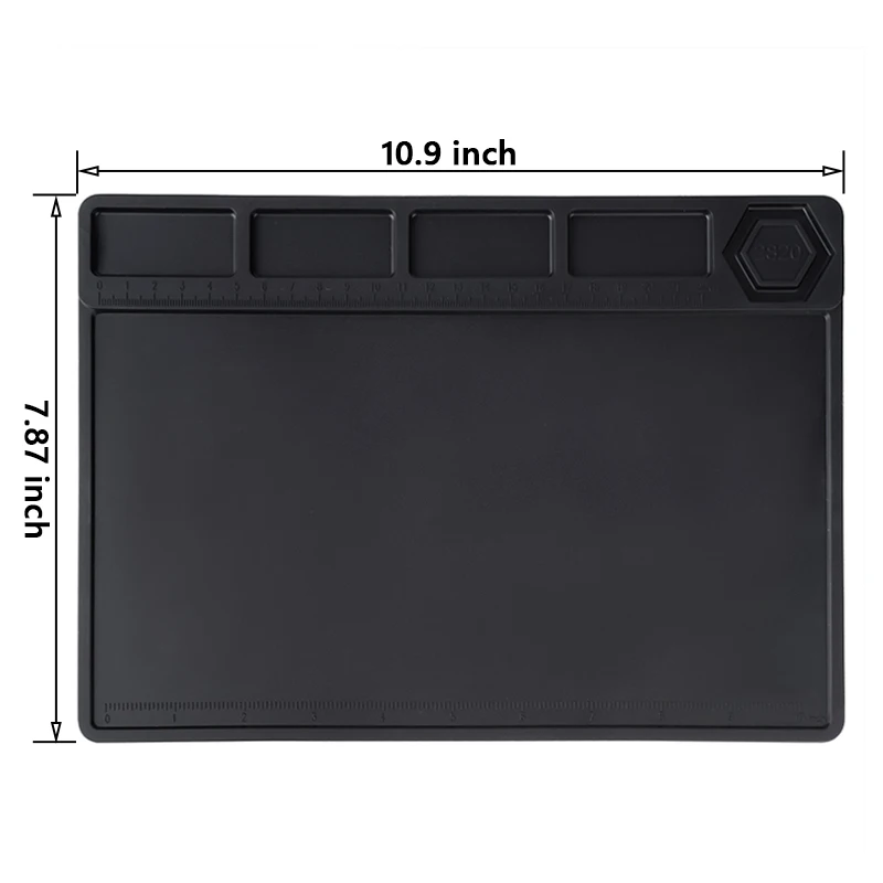 

QHTITEC Working mat ESD Soldering Iron Station Repair no-slip pad Phone Computer Mat Magnetic Heat-resistant BGA Insulator
