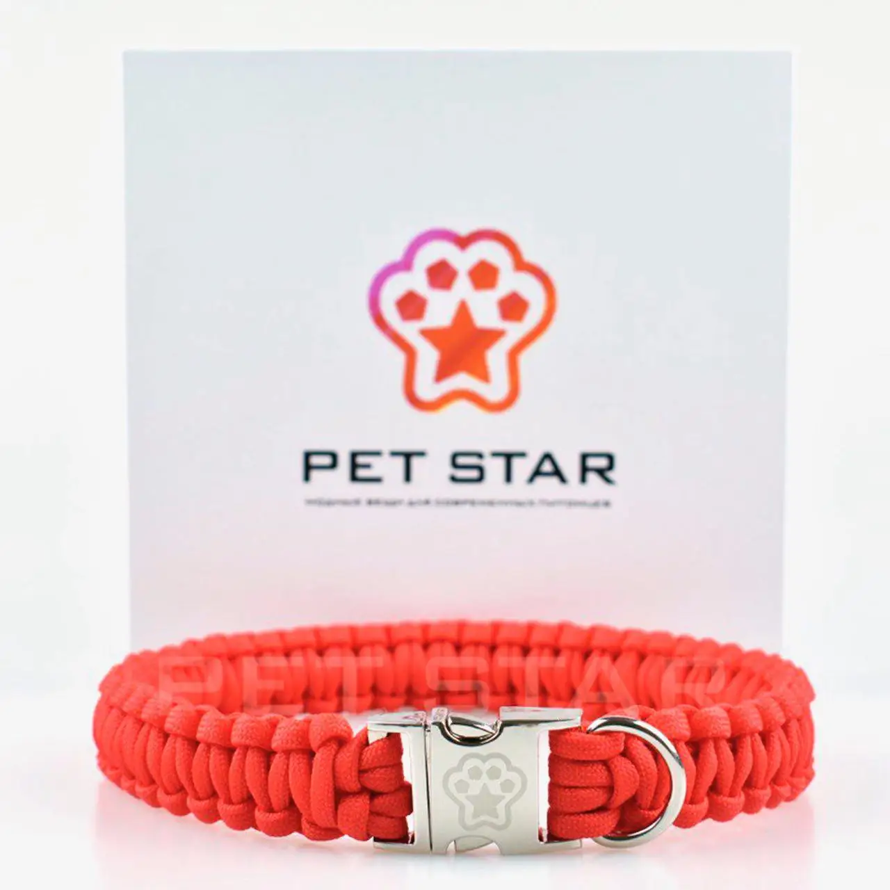 Ошейник ручной работы PET STAR из паракорда для средних пород собак