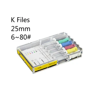 

5pack/lot Dental Endo Root Canal K File Stainless Steel Hand Use Files Dental Lab Instrument Length 25mm