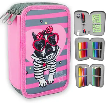 

Starplast, Case Plumier School, 3 compartments, 16 Pencils de Colores, 16 Highlighters de Colores, rule, pencil sharpening, rubber gum
