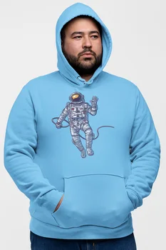 

Angemiel Wear Giving the Nod Astronaut Blue Men 'S Hooded Sweatshirt