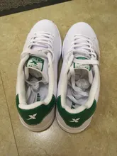 Xtep-zapatos de Skateboarding para hombre y mujer, zapatillas de cuero Unisex, color blanco, transpirables, informales, 983218319266