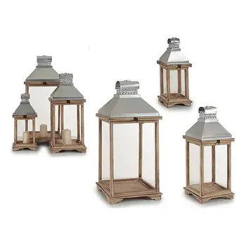 

Lantern Natural Wood 3 (3 Pieces) (30 x 78 x 36 cm)