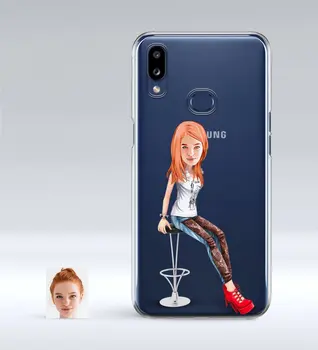 

Personalized Women 'S Caricature Of Samsung Galaxy A10s Thin Transparent Silicone Phone Kapağı-39