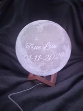 Night-Light Moon-Lamp Gift Photo-Customized 3d-Printing Rechargeable Personality 