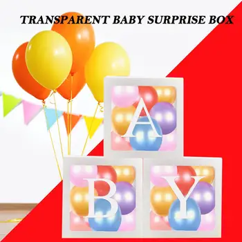 

PVC Transparent Surprise Card Boxes DIY Letters Balloon Children Birthday Proposing Balloons Decoration Party Festive Supply
