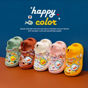 

Children Slippers Boys And Girls Summer Shoes Soft Robber Leisure Time Sandals Kids Slippers Toddlers