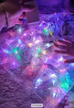 Lights Curtain-String Moon-Lamp Window-Decor Christmas Garland Fairy Icicle-Star LED