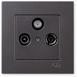 

PnpnElectrıc Gns Eqona Metallic Smoked Gray Satellite Socket Transitive (Sat-TV-Radio) TV-R-SELL Socket Intermediate