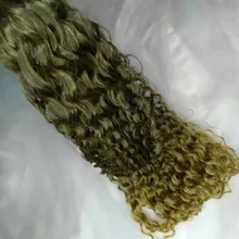 Anjo Plus RYLAI-extensiones de pelo rizado mechones, pelo sintético, 300g, para cabeza completa, 26-30 pulgadas, negro, marrón, degradado