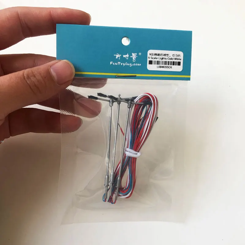 모델 가로등 HO N TT 스케일 LED 철도 열차 램프 포스트, 모던 스타일 가로등, 고속도로, 주차 구역, 가로등, 12V, 3 개