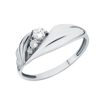 

Silver ring with cubic zirconia sunlight sample 925