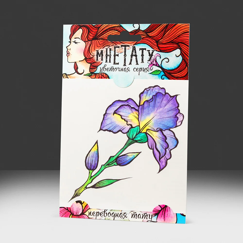 Тату MneTatu "Ирис" Цветы