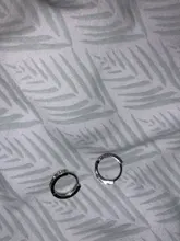 1 par de pendientes en línea de acero inoxidable con cristales, pendientes de aro, pendientes Brincos para mujeres y hombres, joyería