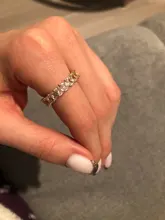 Huitan-anillo de compromiso con Circonia cúbica para mujer, sortija de compromiso, de boda, de lujo, cuadrado, Micro pavé, promesa de amor, gran oferta