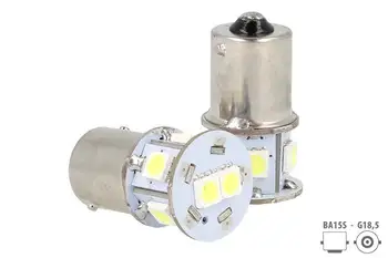 

Led lamp Canbus BA15S G18,5 R5W R10W No error White 12V position lights straight feet 7 Smd 5050