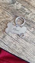 Collar personalizado para mascotas, etiqueta de identificación grabada con nombre de Mascota para gato, cachorro, perro, colgante, llavero, accesorios para mascotas