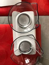 Cuenco de alimentación antideslizante para mascotas, plato con soporte para agua y productos de comida de los animales, ideal para uso de perros y gatos del hogar