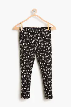 

Coton Kids Black Pattern Female Child Legging