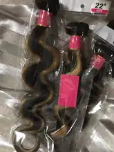 Destacar de la onda del cuerpo de mechones con cierre P4/27 Ombre 30 pulgadas de la onda del cuerpo 3 4 mechones con HD de cierre de encaje marrón extensiones de cabello humano mechones