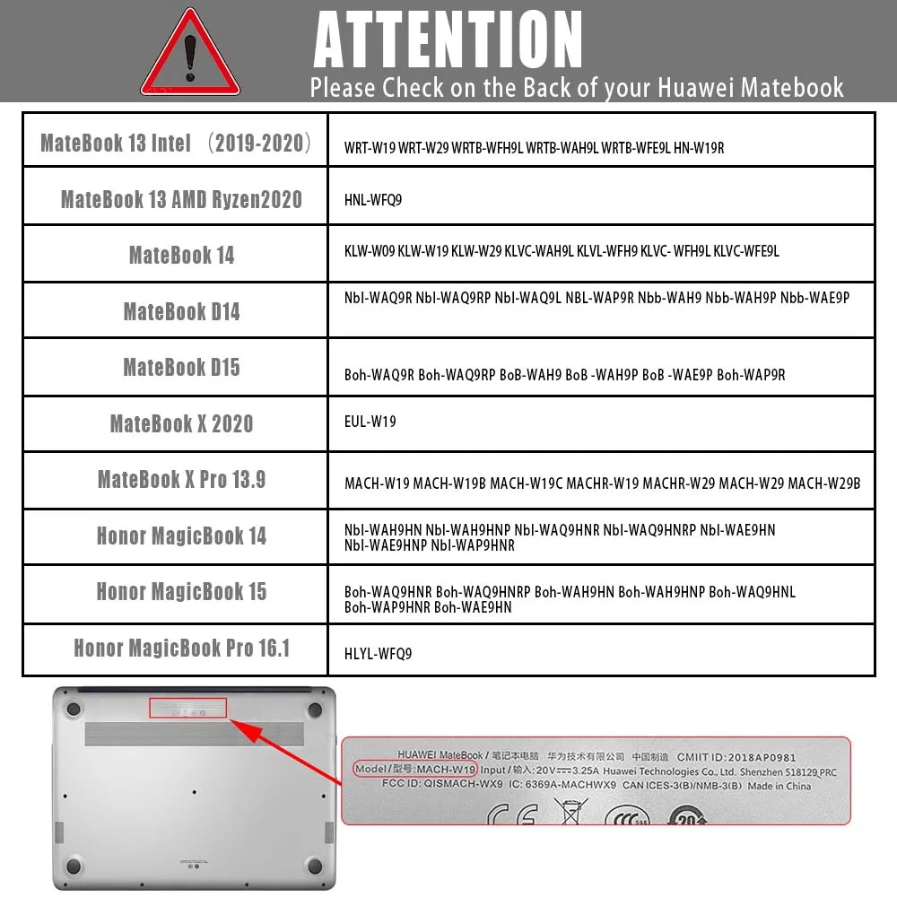 Capa para Huawei Matebook Pro16.1 x 2023 x Pro 13 14 D14 D15 Magicbook 14 15-capa Rígida Transparente para Laptop Mais Tampa do Teclado - Imagem 6