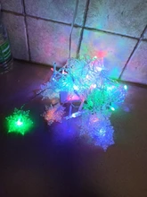 Led-String-Lights Christmas-Snowflakes Holiday Party Waterproof Connectable Wave