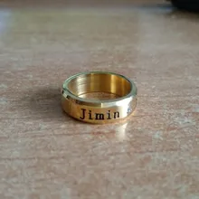 ELSEMODE Bangtan anillo de chicos Jimin Jin Suga V J-espero que Kook Rap anillo de acero inoxidable para los hombres y las mujeres regalo de la joyería