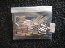 Tubo de alambre de pesca de latón, manguitos de prensado de doble cilindro, Conector de aparejos, accesorios de pesca de alta resistencia, 100 Uds.