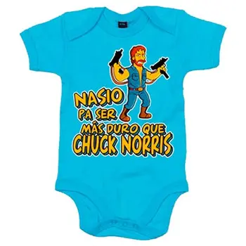

Baby bodysuit Born to be harder than Chuck Norris