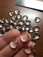 Aclovex-cabujón de cristal transparente para fabricación de joyas, cabujones redondos con parte trasera plana de 12mm, 20mm y 25mm, 1 paquete