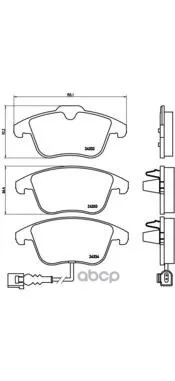 Колодки Тормозные Audi Q3 11-/Vw Sharan 10-/Tiguan 07- Передние Brembo P85112 Brembo арт. P85112