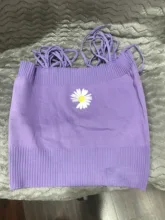 Straps Crop-Tops Flower Embroidery Knitted Harajuku HELIAR Women Summer Cute Girls 