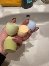 4/1pc maquillaje licuadora Puff cosmético de maquillaje esponja con caja de almacenamiento de la Fundación esponja para polvo herramienta de la belleza de las mujeres Accesorios