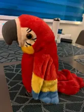 Peluche de loro parlante eléctrico para niños, juguete de peluche de pájaro parlante con alas que se repiten, para regalo de cumpleaños