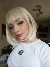 HAIRJOY-peluca sintética corta y recta para mujer, postizo mezclado, color rubio y marrón, 4 colores disponibles, envío gratis