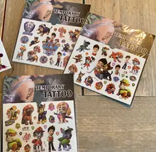 Juguetes De Tatuajes de la patrulla canina para niños, pegatinas de papel de tatuaje, pasta impermeable para fiesta, regalo de cumpleaños