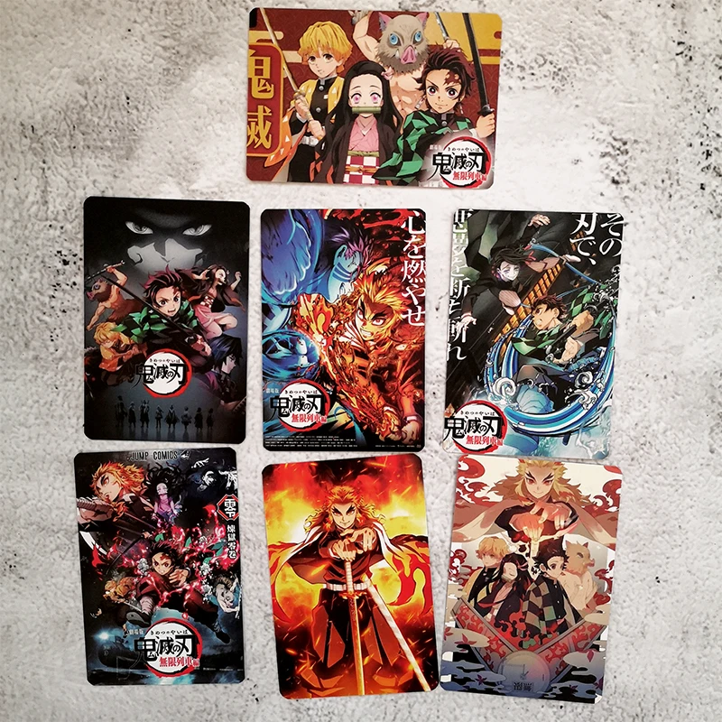 

6 PCS Japanese Anime Demon Slayer Ghost Blade High Quality LOMO Cards Double Sides Photocard Kamado Tanjirou Kamado Nezuko