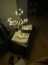 LED Night Light Mini Christmas Tree Copper Wire Garland Lamp For Home Kids Bedroom Decor