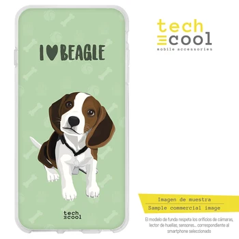 

FunnyTech®Silicone Case for Huawei P8 Lite 2017 L Allowed I love Beagle green background