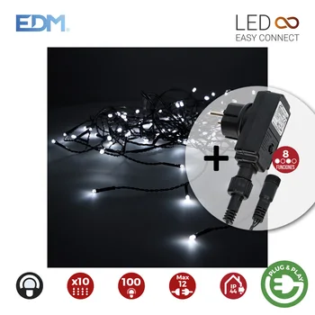 

CURTAIN WITH PROGRAMDOR 2X1MTS 10 STRIPS 100 LEDS COLD WHITE EDM