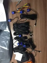 Sensor de estacionamiento con luz LED para coche, 8 sensores de marcha atrás, sistema de detección monitorizado con Radar, pantalla de retroiluminación de 22MM