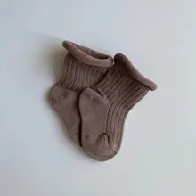 Calcetines cálidos de otoño-invierno para bebés, de 0 a 24M, 12 colores, calcetines de algodón peinado para niños y niñas, calcetines para infantes suaves y cálidos
