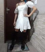 Bazaleas-vestido de encaje bordado blanco para mujer, vestido Vintage de cintura Bandage con lazo cruzado, vestidos de mujer con volantes a la moda