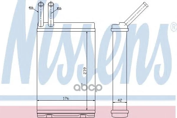 Радиатор Отопителя Volvo S90/V90 2.9 97-98 Nissens 73642 Nissens арт. 73642