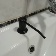 Dispensador de jabón negro para fregadero de cocina, dosificador de jabón de acero inoxidable para baño, prensa manual, accesorios de cocina