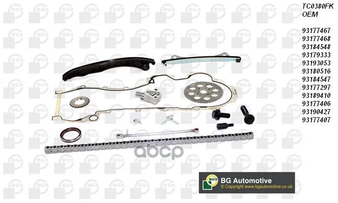 Комплект Цепи Грм Fiat Punto. Opel Astra 1.3jtd/Cdti 03 Bga арт. TC0380FK