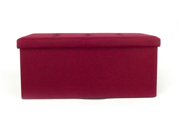 

Ottoman box padded folding pattern Double Liner Bordeaux