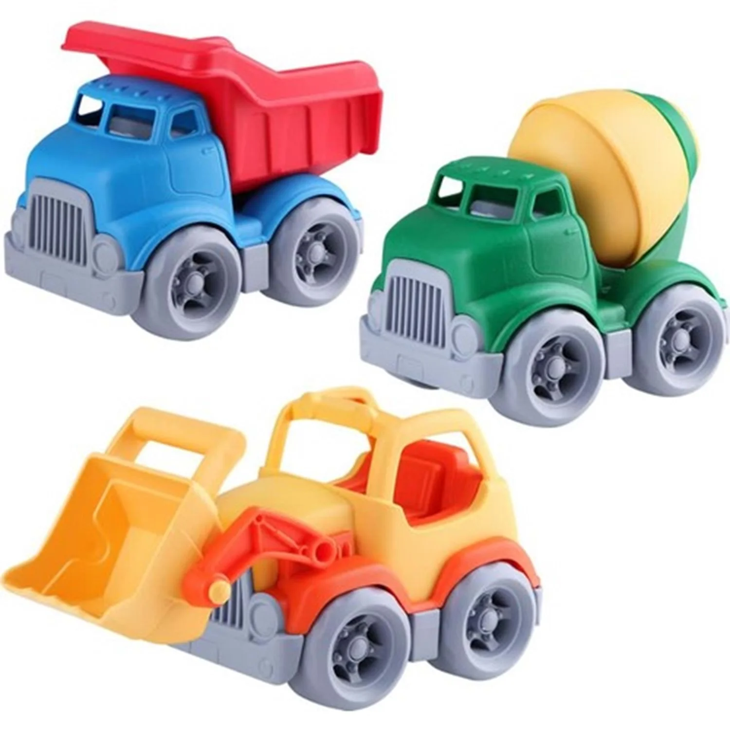 Kanz toy truck bucket mixer taşıt 3 parça construction set